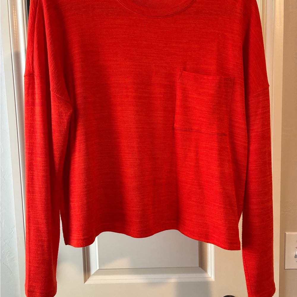 Banana Republic Bright Orange Long Sleeve Tee